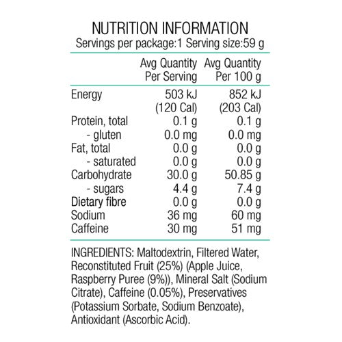 Fluid Energy Gel - Raspberry with 30mg Caffeine - 59g - Box of 18