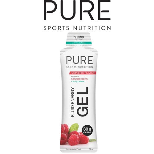 Fluid Energy Gel - Raspberry with 30mg Caffeine - 59g - Box of 18