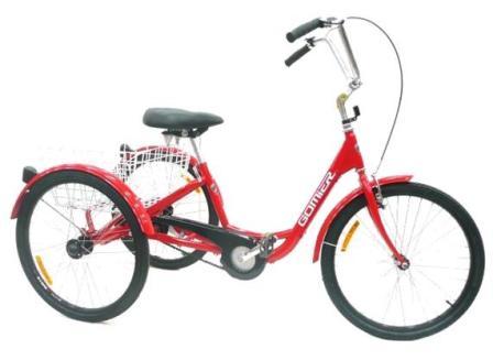 TRIKE 24" 3 Speed (Coaster) NEXUS, 2500 Series (Designed in Australia) Bright RED
