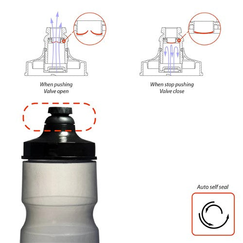 Water Bottle 700ml - Black/White