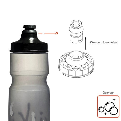 Water Bottle 700ml - Black/White