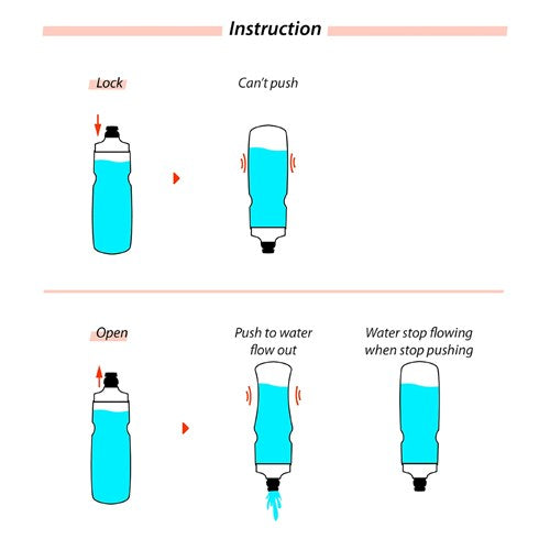 Water Bottle 700ml - Black/Orange