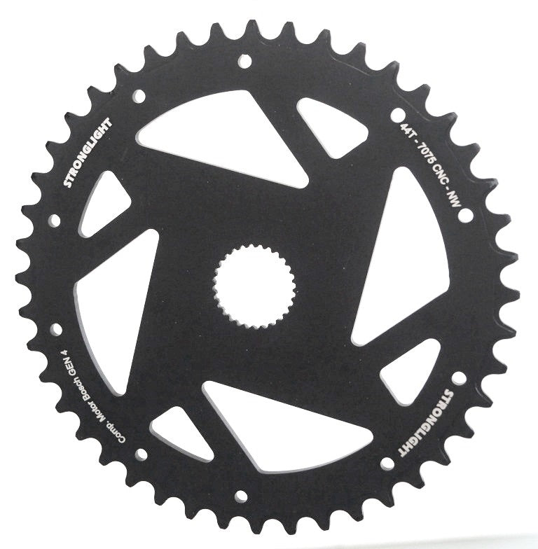 CHAINRING - eBIKE "STRONGLIGHT", 44T N/W DIRECT MOUNT BOSCH GEN 4 7075-T6 CNC. BLACK (Narrow Wide)