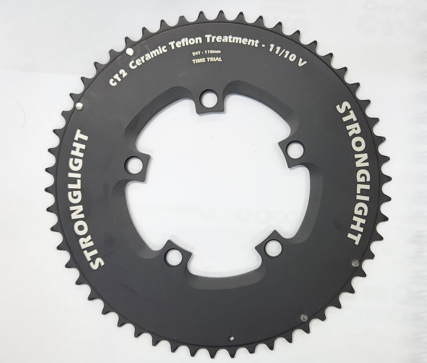 CHAINRING - CLM - TIME TRIAL PLATEAU STANDARD TYPE S / TT (CLM) 7075-T6 CT² (BLACK) 11/10 speed, 110BCD, 54T, 5 branches