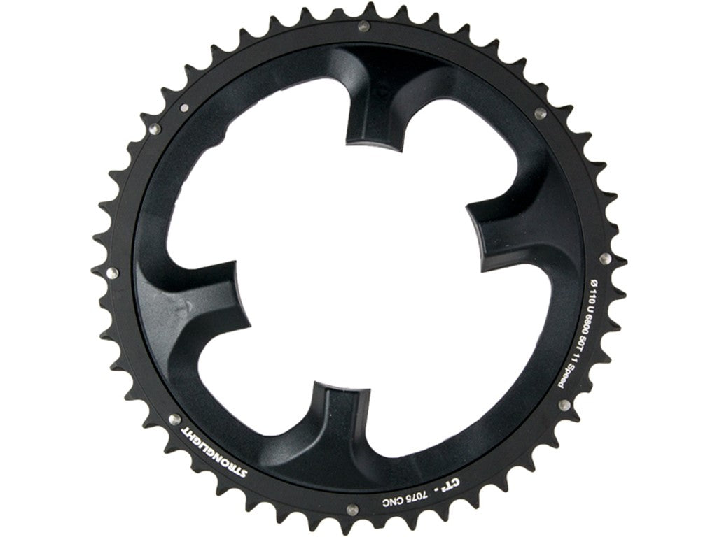 ROAD CHAINRING SHIMANO ULTEGRA & Di2 - FC-6800 comp.7075-T6 CT² (black)11 Speed. 110 BCD. Outer.50T 4 arms, Quality Stronglight product 273713