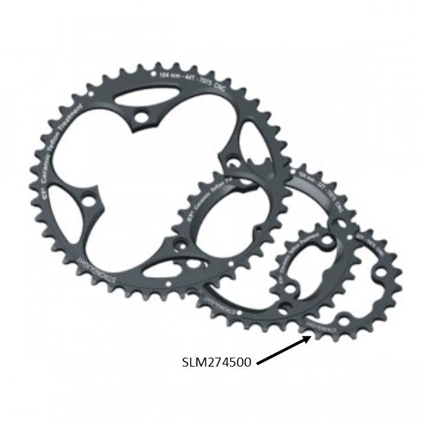 CHAINRING - MTB "STRONGLIGHT", 22T, 7075 CNC CT2 Black Shimano - 64mm BCD, 4 Hole for 9 Spd