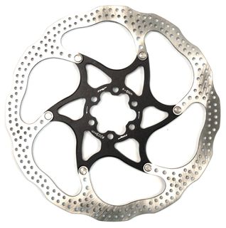 Rotor, 2pce, 203mm, stainless steel, 6 Bolt, black centre, TRP
