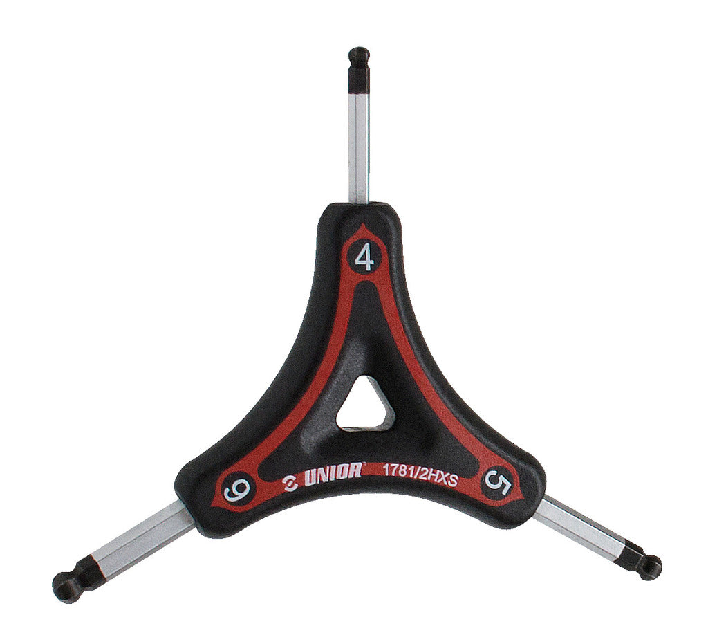 Unior Three-legged hex wrench, ball end 4/5/6 624910 Professional Bicycle tool, quality guaranteed