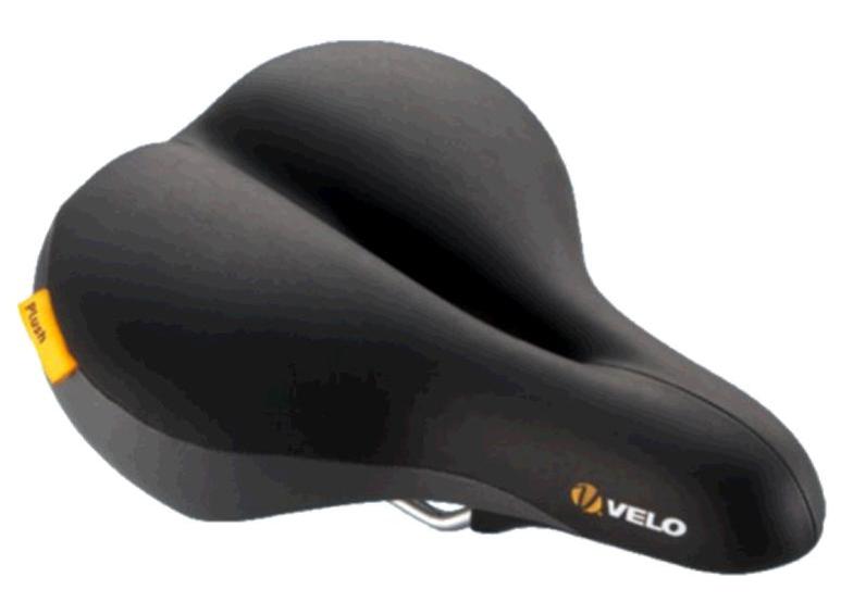SADDLE Velo Plush, 272mm x 213mm, Phat O, Deep Cushion comfort, upright, relaxed riding position, Weight: 663g