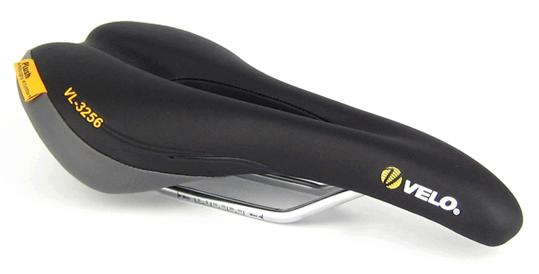 SADDLE Velo Plush, 278mm x 150mm, Inclined Sports saddle, Style & Comfort w/ Cut out, for fast riding, Weight: 298g