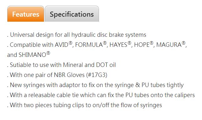 PRO LOCKED BRAKE BLEEDING KIT(4)
