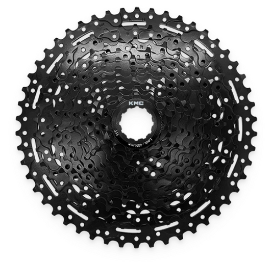CASSETTE - 11 Speed, 11-50T, ED Black,  Quality KMC product, Made In Taiwan (Hardened Steel)
