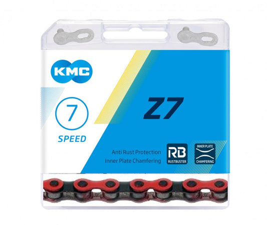 CHAIN - Single Speed - KMC Z1 Wide - 112L - RED - w/Connect Link