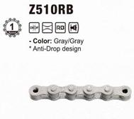 CHAIN - Single Speed - KMC Z1 - 112L - GREY - Rust Buster - w/Connect Link