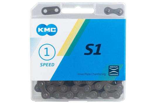 CHAIN - Single Speed - KMC S1 - 112L - BROWN - w/Connect Link