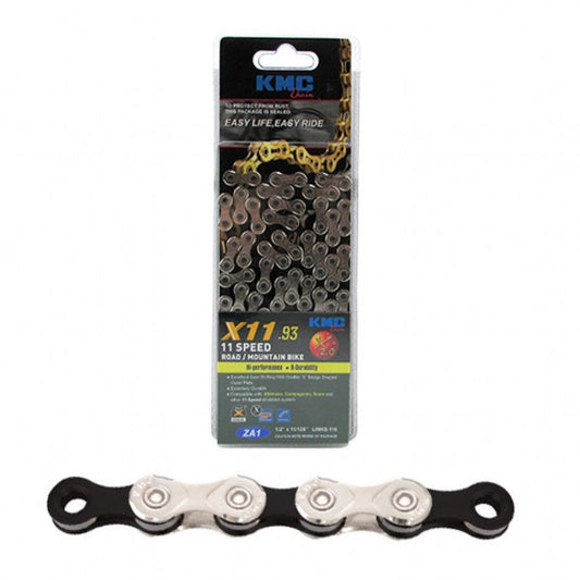 CHAIN - 11 Speed - KMC X11 - 118L - SILVER/BLACK - X-Series - w/Connect Link