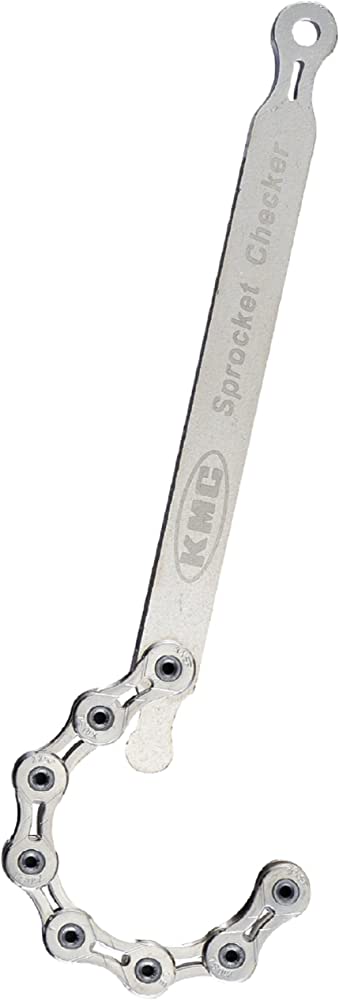Quick & safe sprocket checker,  wear indicator, steel, KMC "Professional Quality"