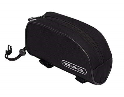 SAHOO Top Bar Bag, L18/H10/W6.5cm, velcro attach, zippered compartment, Black