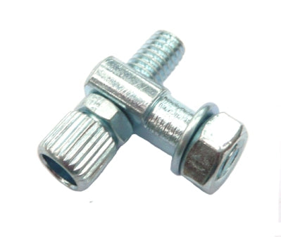 BRAKE CABLE ADJUSTING SET - M6, Steel, SILVER (Sold Individually)