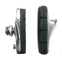 BRAKE SHOES - Cartridge Brake Shoes, Angle Adjustable, 55mm (Sold in Pairs) Alloy holder - SILVER