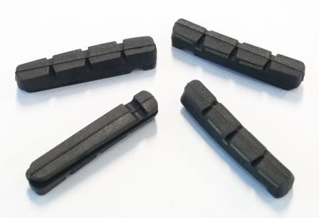 Brake Pads, for CARBON rims, BRAKCO High Performance Pads, Shimano Compat 55mm(Sold in 2 sets, front and rear) Green Line