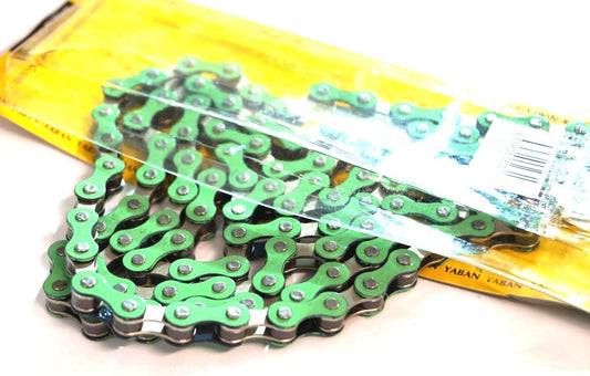 CHAIN  1/2 x 1/8 x 112L, Single Speed, Nickel, GREEN (YBN S-410)
