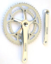 CHAINWHEEL SET  170mm x 39/53T, Steel Chain Rings, Diamond Taper,  SILVER - (7/8 /9 speed) 2.5mm Offset