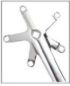 CRANK SET  170mm Crank, 130 BCD, Uses 103mm BB, Left & Right, Single Speed, Alloy  SILVER