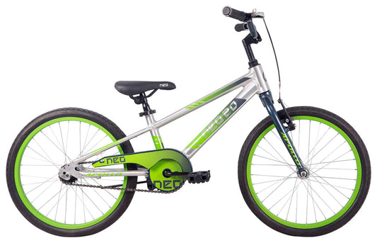 Neo+ 20 Boys Brushed Alloy / Slate, Lime Green Fade