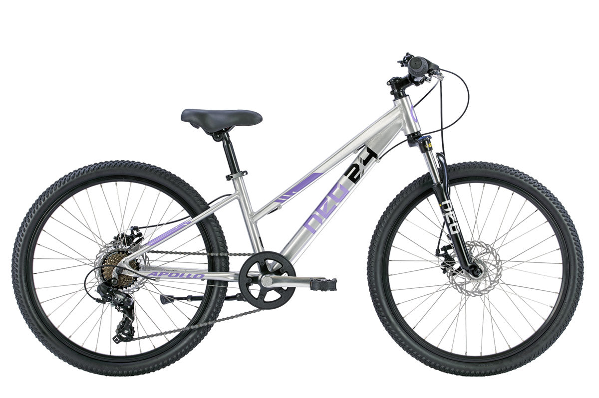Neo Disc+ 24 7s Girls Brushed Alloy / Lavender / Black