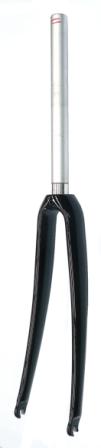 FORK  700, Threadless, OD 1.1/8 / 28.6mm, ID 24.8mm, CARBON Fork Blades, ALLOY Steerer, Stem 300mm, offset 45mm, tyre clearance 35mm