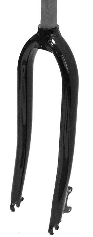 FORK  700 x 35C, Threadless, 1.1/8,  DISC mount only, Alloy legs with cr-mo threadless stem 300mm (C = 85mm) BLACK