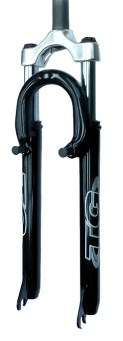 SUSPENSION FORK  26, Threaded 100mm, 1.1/8"  (stem-230mm)  for V brake.  BLACK - including Crown.