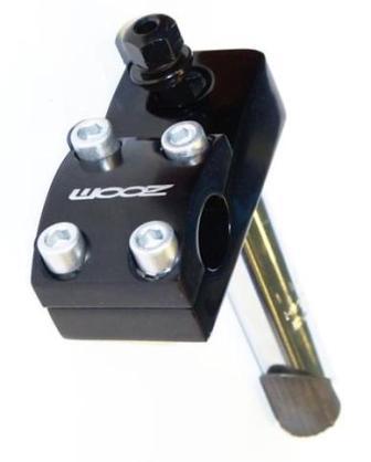 H/Stem 50mm ext, 22.2mm dia, 22.2mm H/bar, Black, w/hollow bolt for freestyle