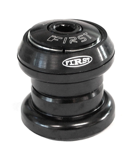 Headset 1 1/8 Black, threadless, for BMX/Freestyle, hollow cap, Quality "FIRST" product, ball retainer type, Dia.28.6mm/34mm/30mm