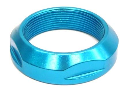 "add some BLING" Lock Nut, BLUE, OD1 1/8 ID 25.4 dia, Alloy