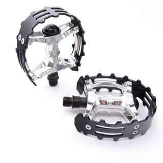 PEDALS, BEAR TRAP, ALLOY, 1/2" cr-mo axle, BLACK alloy cage