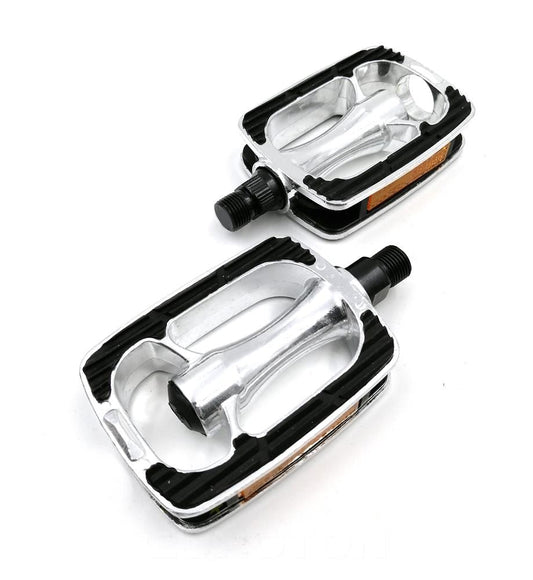 PEDALS 1/2" City/Comfort, Alloy, SILVER/BLACK