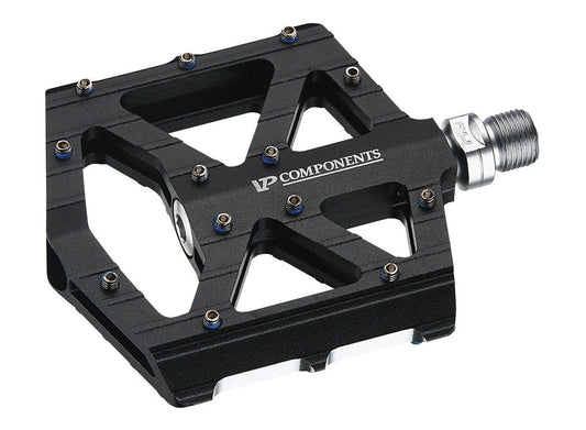 PEDALS 9/16" Sealed Bearings, Alloy Body/Cro-mo Axle, Replaceable Pins, BLACK/SILVER