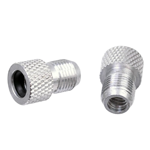 SILVER ALLOY VALVE ADAPTOR F/V to A/V, 14mm Long (Bag of 2)