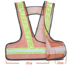 SAFETY VEST  Universal  X Type, EXTRA VELCRO across front to fit all sizes
