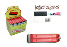 PUNCTURE REPAIR KIT - BULK  Pro Series Retail Display Box of 25 sets (set includes 2 plastic tyre levers, 5 patches & a 10ml glue)