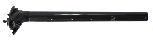 SEATPOST, Dual Bolt, 27.2 x 350mm, Carbon Fibre, GLOSS BLACK - (15mm Offset)