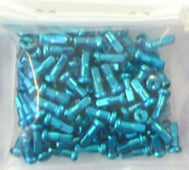 NIPPLES  14g Alloy, 12mm  LIGHT BLUE (Individual)