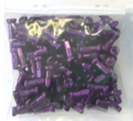 NIPPLES  14g Alloy, 12mm  PURPLE (Individual)