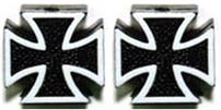 Valve cap for A/V,  Iron Cross, Black, Qty 2 in plastic bag