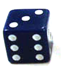VALVE CAP DICE BLUE 15mm A/V
