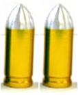 Valve Cap GOLD Bullet, 2 pce