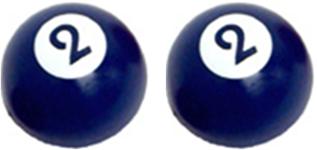 Valve cap #2 blue 2pce