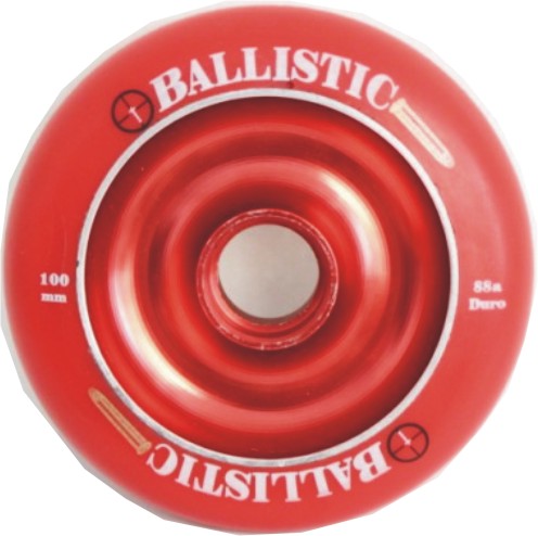 "Special Pricing" S/wheel "Ballastic" Red tyre on Red metal core" 100mm, 88A